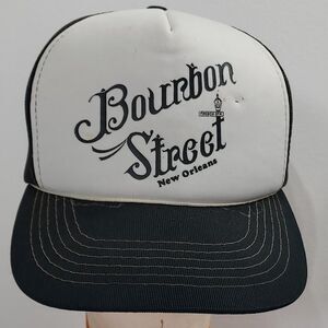 Vintage Snap Back Cap French Quarter Bourbon St Mesh Trucker Dad Hat New Orleans